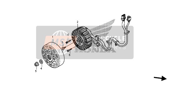 Honda SH125A 2013 A.C.G. STARTER for a 2013 Honda SH125A